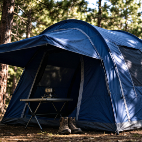 Tunnel-Style Family Camping Tent Set