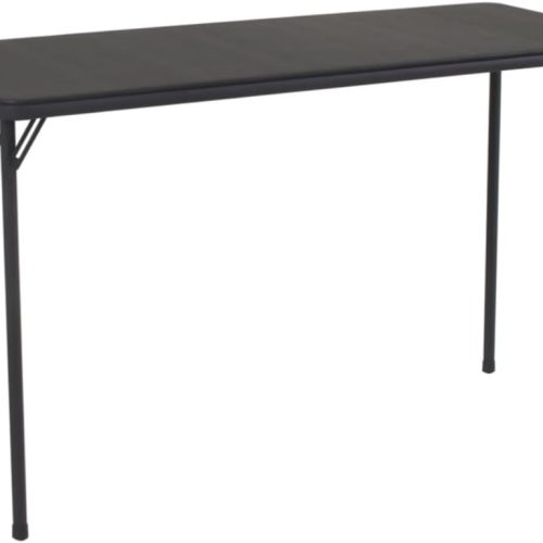20" x 48" Vinyl Top Folding Table, Black