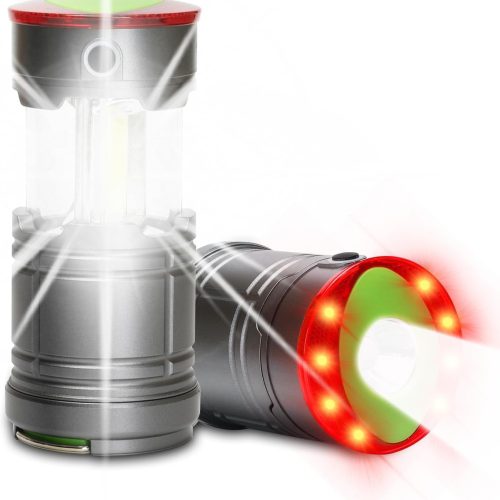 Collapsible LED Camping Lantern, Portable Lightweight Waterproof LED Flashlight, 4 Light Modes, Survival Kits for Indoor Outdoor Home Emergency Power Outages Hiking Hurricane, 2 Pack, Medium