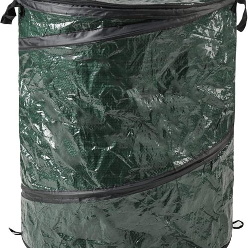 29.5-Gallon Pop Up Outdoor Garbage Can - Collapsible Trash Can for Parties, Yard Waste, or Laundry - Camping Accessories by