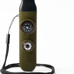 Emergency Survival Whistle with Lanyard, Compass, Thermometer, for Kayaking Boating Hiking Camping Climbing