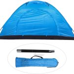 Single Person Waterproof Tent, Lightweight, with Round Door, Skylight, for Fishing, Climbing