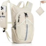 Small Hiking Backpack 10L  Lightweight Packable Foldable Backpack for Travel Camping Outdoor Commute, Compact Rucksack for Women Men(Beige)